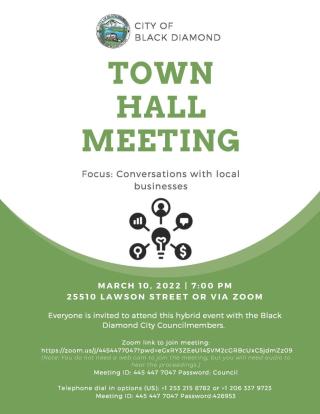 town hall meeting flyer